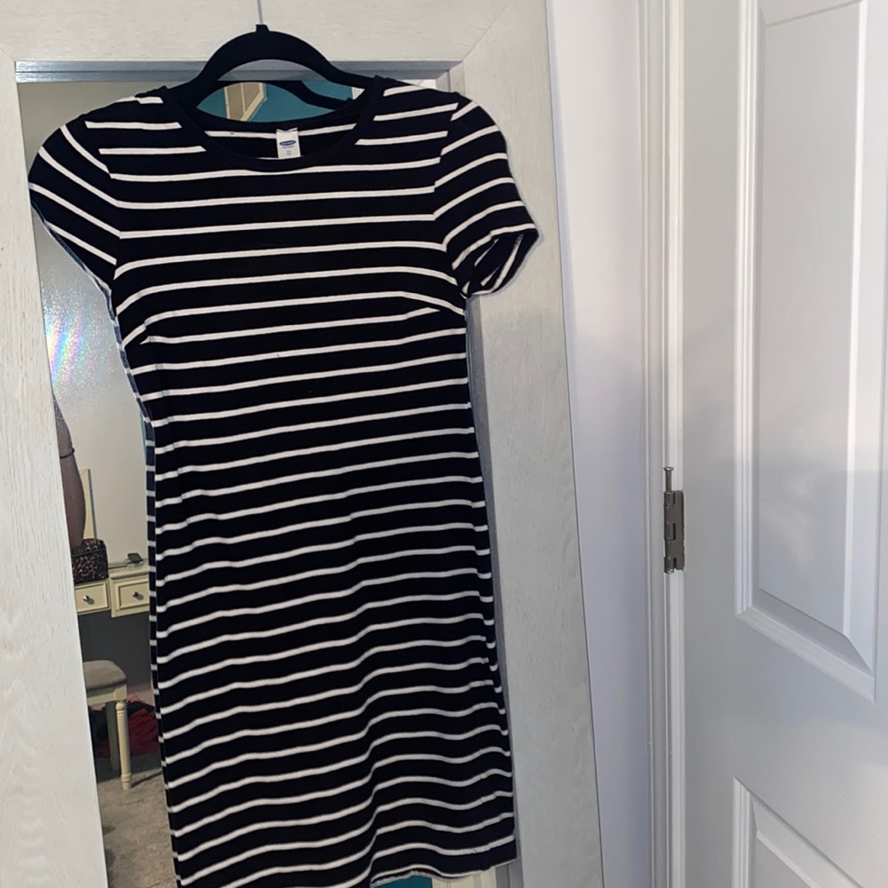 Black and white striped t shirt dress!